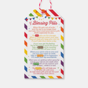 Segen Pillen Gedicht Geschenk Tag Geschenkanhänger