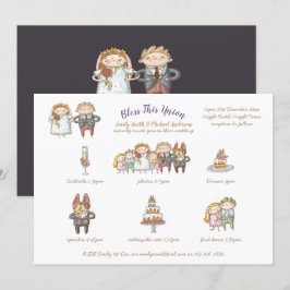 Segen Sie diese Gewerkschaft - Niedliche Hochzeits Einladung