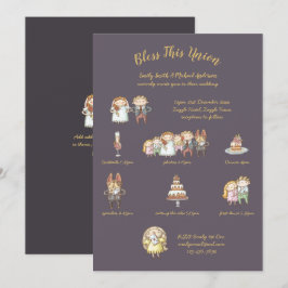 Segen Sie diese Gewerkschaft - Niedliche Hochzeits Einladung