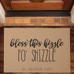 Segen Sie diese Hiszel für Shizzle Funny Family Ta Fußmatte<br><div class="desc">Segen Sie diese Hiszle für Shizzle Funny Familie Tan Doormat.</div>