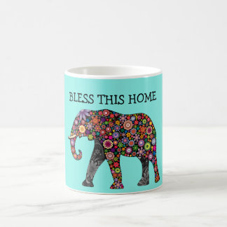 Segen Sie diese Zuhause Glück Elefant Kaffeetasse