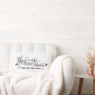 Segen Sie diese Zuhause und alle, die Schwarz und  Lendenkissen
