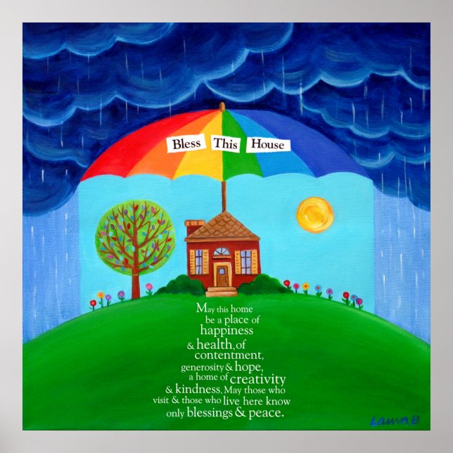 Segen Sie dieses Haus für das Zuhause Poster (Vorne)