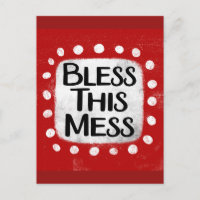 Segen Sie dieses Schlamassel Postkarte