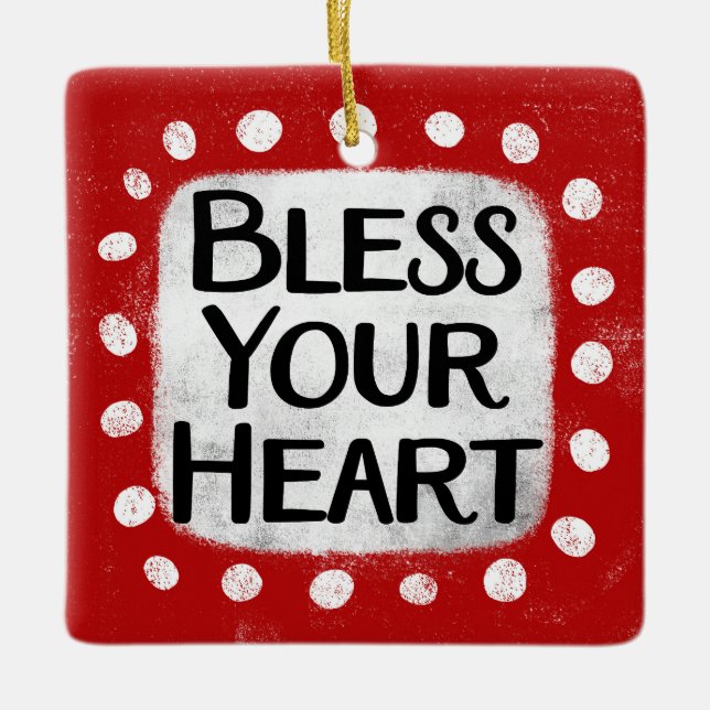 Segen Sie Ihr Herz Ornament (Vorderseite)