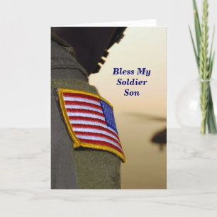 Segen Sie meinen Soldaten-Sohn-Gebetskarte Dankeskarte