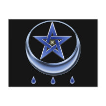 Segen-Symbol und Pentagramm-Postkarte