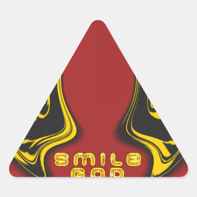 Segen von oben: Gottes Liebe spiritueller Gruß Dreieckiger Aufkleber (Vorderseite)