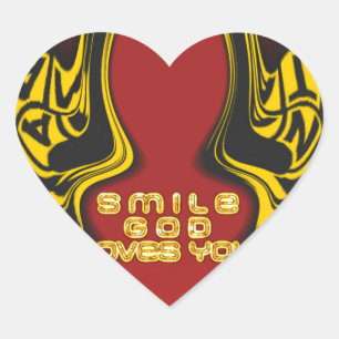 Segen von oben: Gottes Liebe spiritueller Gruß Herz-Aufkleber