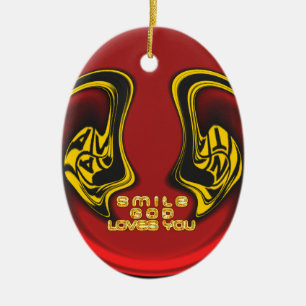 Segen von oben: Gottes Liebe spiritueller Gruß Keramikornament