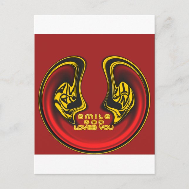 Segen von oben: Gottes Liebe spiritueller Gruß Postkarte (Vorderseite)