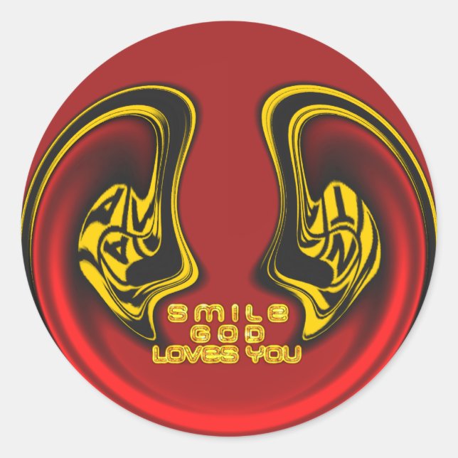 Segen von oben: Gottes Liebe spiritueller Gruß Runder Aufkleber (Vorderseite)