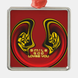 Segen von oben: Gottes Liebe spiritueller Gruß Silbernes Ornament