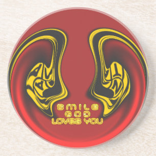 Segen von oben: Gottes Liebe spiritueller Gruß Untersetzer