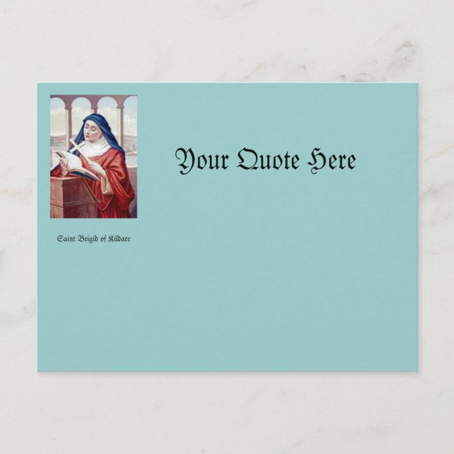 Segen von Saint Brigid Postkarte (Vorderseite)