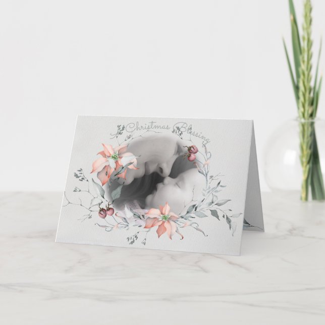 Segen Wasserfarbe Foto Wreath Karte (Vorderseite)