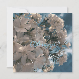 Segens natürliche Blumenaufkleber Einladung