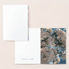 Segens natürliche Blumenaufkleber Folienkarte