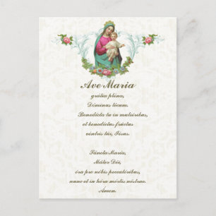 Segensreiche Jungfrau Maria Jesus Latein Vintage Postkarte