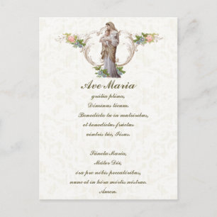 Segensreiche Jungfrau Maria Jesus Latein Vintage Postkarte