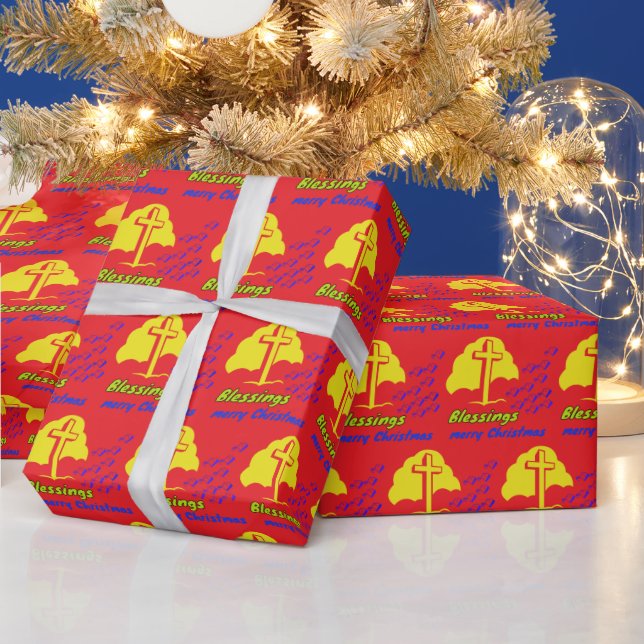 Segensrot Geschenkpapier (Feiertage)