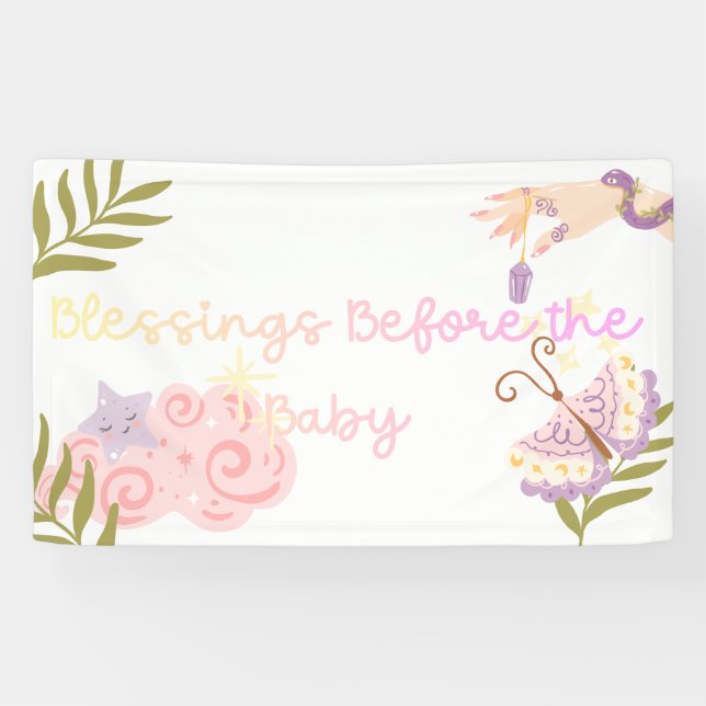 Segenswünsche für das Baby Banner (Horizontal)