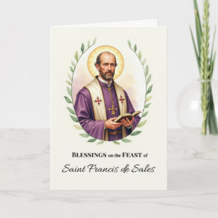 Segenswünsche zum Festtag des heiligen Franz von S Karte