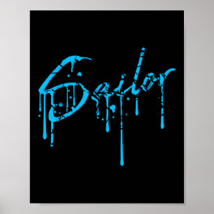 Segler Graffiti-Spray Tropfen Segeltext Sagt Cr Poster