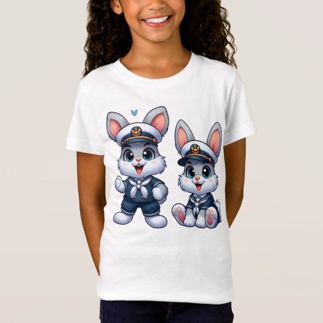 Segler-Häschen-Duo T-Shirt (Vorderseite)