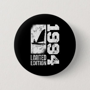 Segler Yacht-Segelschiffe Vintage 1994 Geburtstag Button