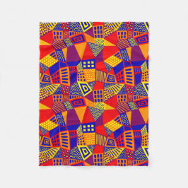 Segmentierte Abstrakt 070717 - Farben 01 Fleecedecke