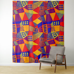 Segmentierte Abstrakt 070717 - Farben 01 Wandteppich