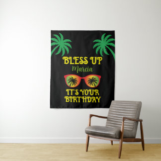 Segne dich Jamaican Alles Gute zum Geburtstag Wandteppich