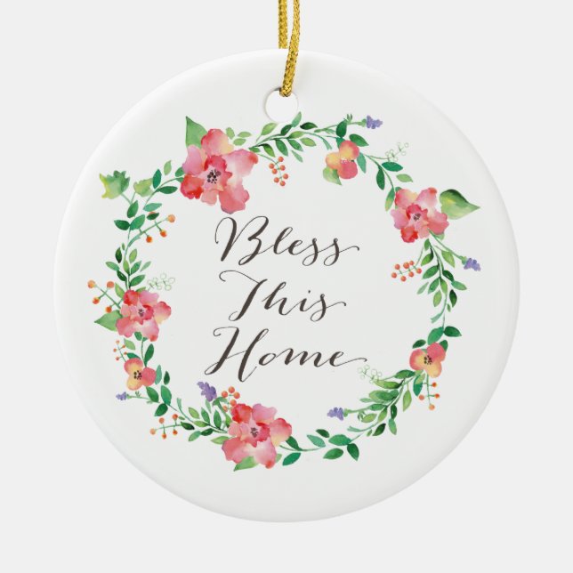 segne diese Zuhause Weihnachtsschmuck (Vorne)