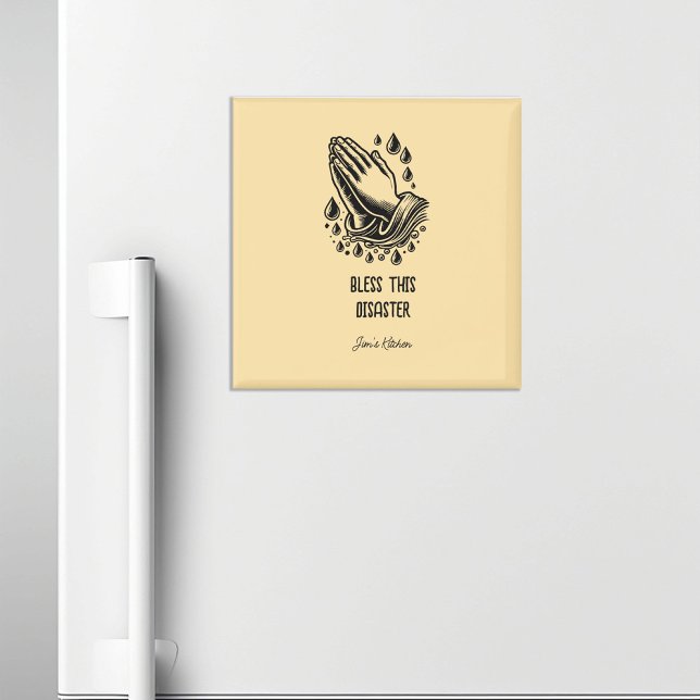 Segne diesen Desaster Funny Personalisiert Kitchen Magnet (Von Creator hochgeladen)