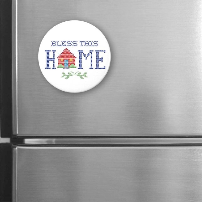 Segne dieses Zuhause Magnet (Add a touch of warmth to your fridge or any magnetic surface with our "Bless This Home" magnet.)