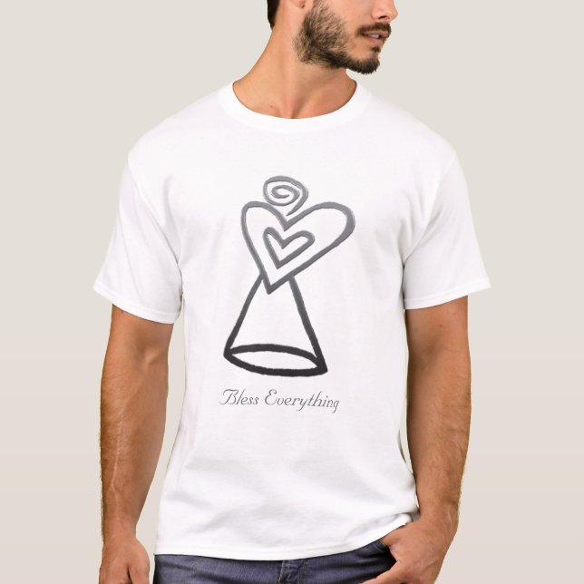 Segnen Sie alles der T - Shirt silberner Logo (Vorderseite)