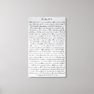 Segnen Sie den Lord O mein Soulbibel-Vers Psalm Leinwanddruck