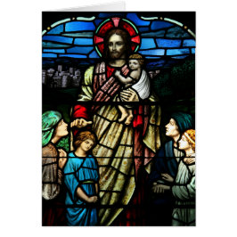 Segnen Sie die festgehaltene Glaskarte für Kinder