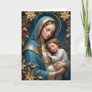 Segnende Jungfrau Maria Traditionell Katholisch Feiertagskarte