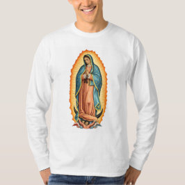 Segnende Jungfrau von Guadalupe Herren Langarmshir T-Shirt