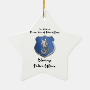 Segnungen des hl. Michael für einen neuen Polizeib Keramik Ornament