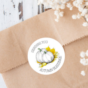 Segnungen für den Herbst Runder Aufkleber