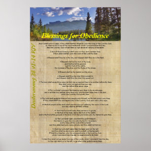 Segnungen für Gehorsam Poster