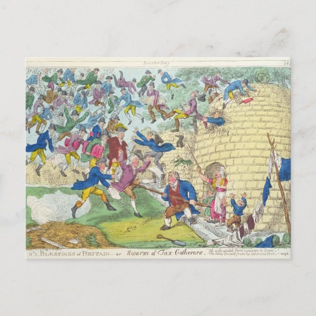 Segnungen Großbritanniens - oder Steuerschwund Postkarte (Vorderseite)