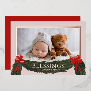Segnungen Religiöses Weihnachtsfest Foto Folien Feiertagskarte