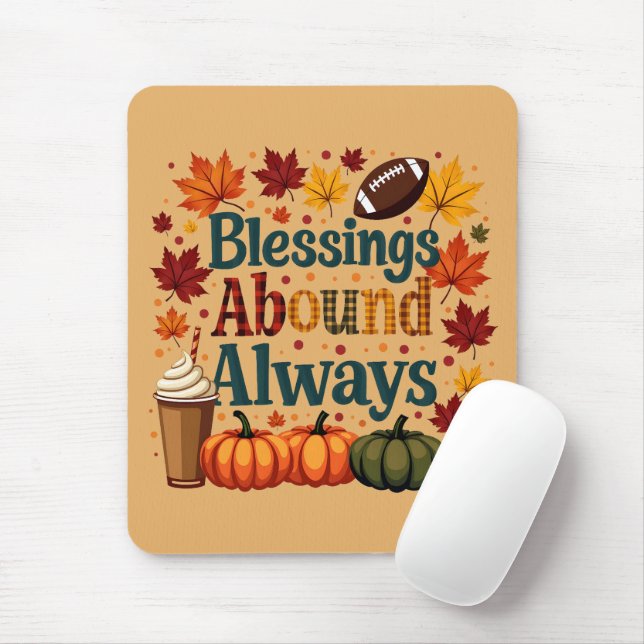 Segnungen über immer Herbstdesign Mousepad (Mit Mouse)