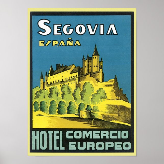Segovia Espana Hotel Comercio Europeo Poster (Vorne)