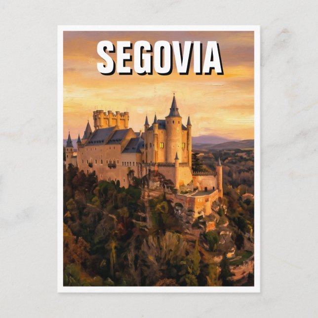 Segovia Festung Spanien Reise Postkarte (Vorderseite)