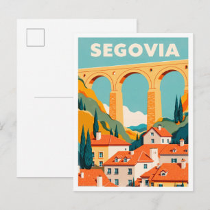 Segovia Spanien Kunst Vintage Reise Postkarte